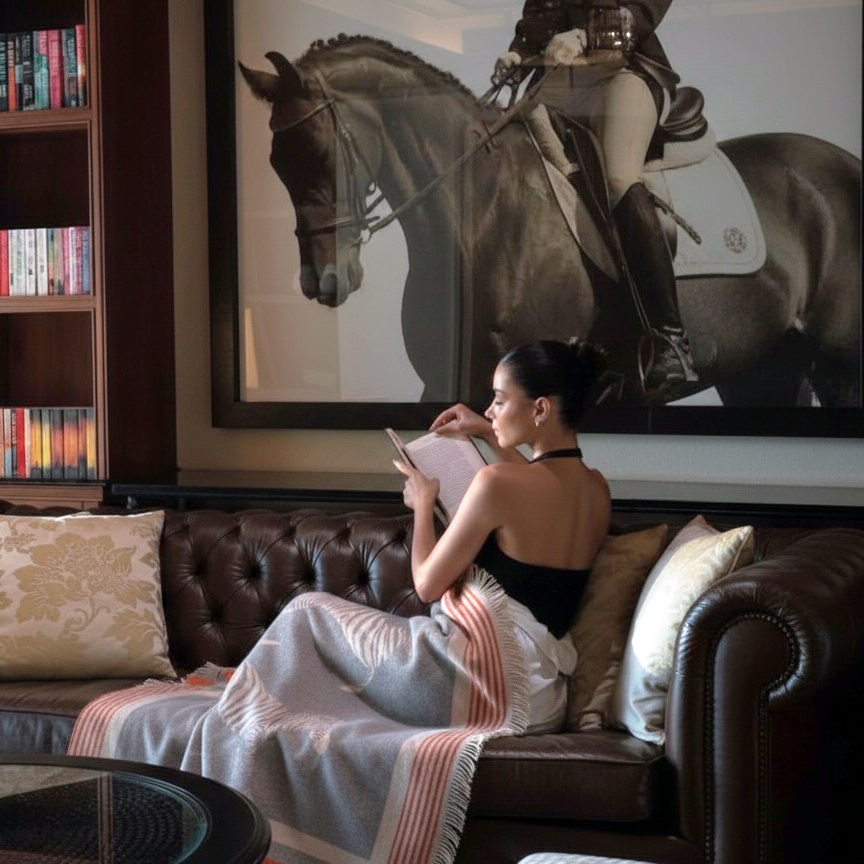 Savanna Equestrian Extra Fine Italian Merino Wool Throw