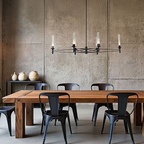 Truss 6-Arm Linear Chandelier