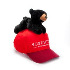 Chidren's ball cap with plush animial