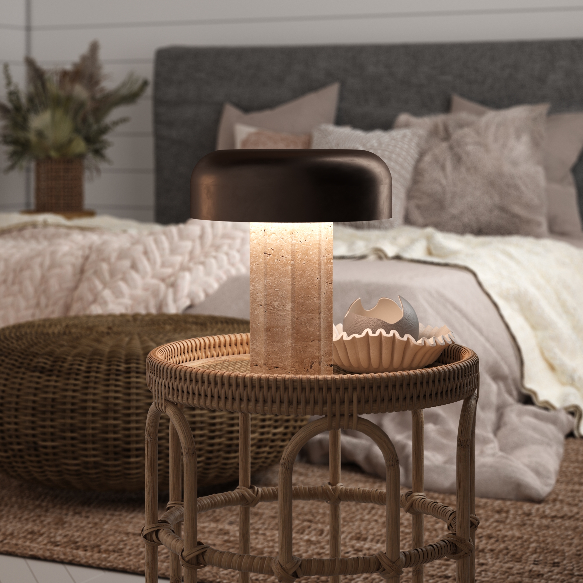 Inspired by Greek architectural columns, these luxurious statement pieces are meticulously carved from natural stone and paired perfectly with a metal dome.