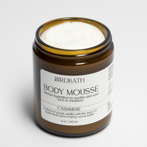 Our whipped Body Mousse melts into skin for deep hydration. Rich plant butters leave skin soft, smooth, and nourished without a greasy feel. Available in a variety of scents and unscented.
