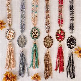 92024 - Beaded Tassel Necklace