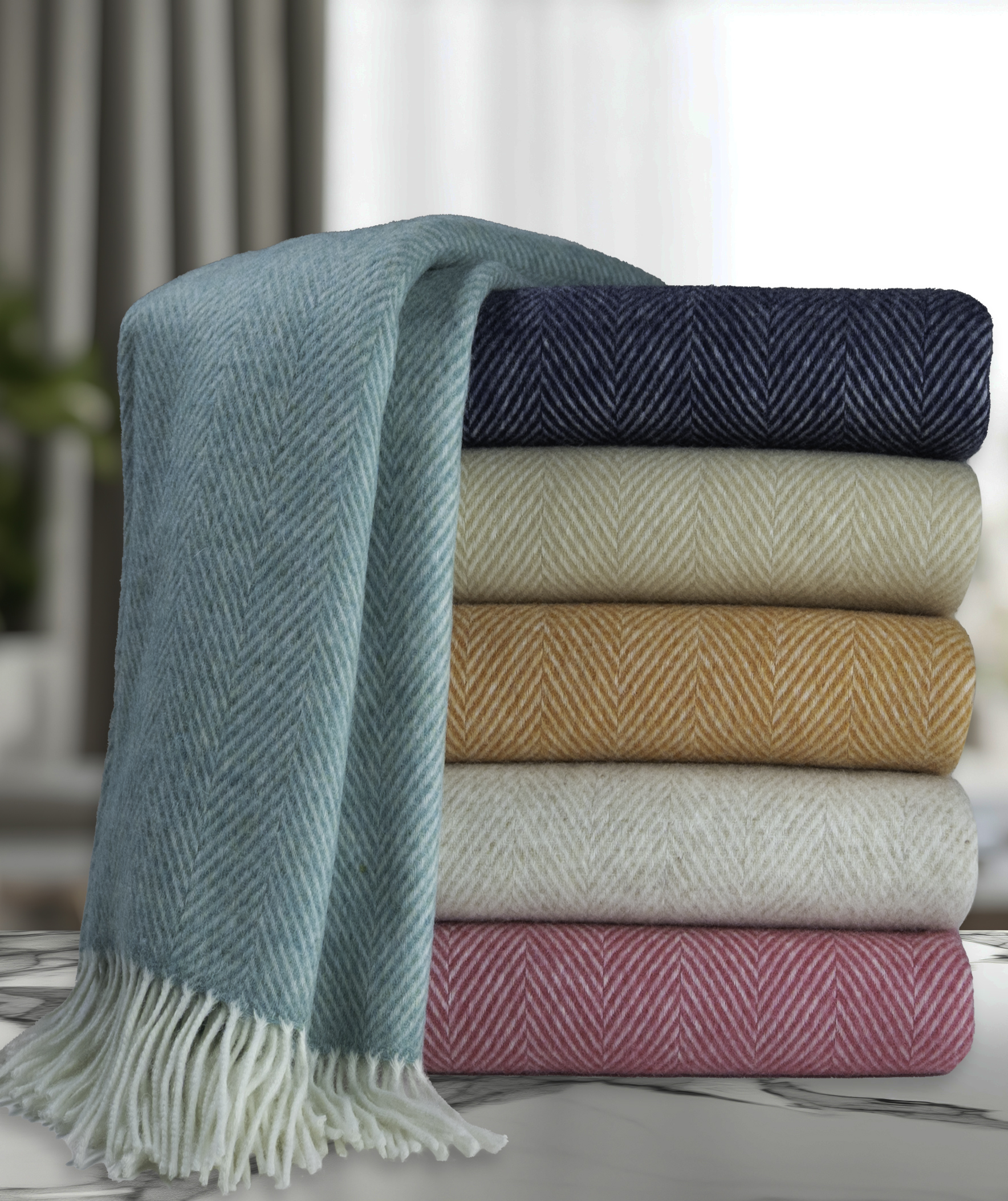 Color Stack of Southampton Home Blankets