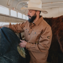 Cat Workwear Waxed Cotton Shirt Jac