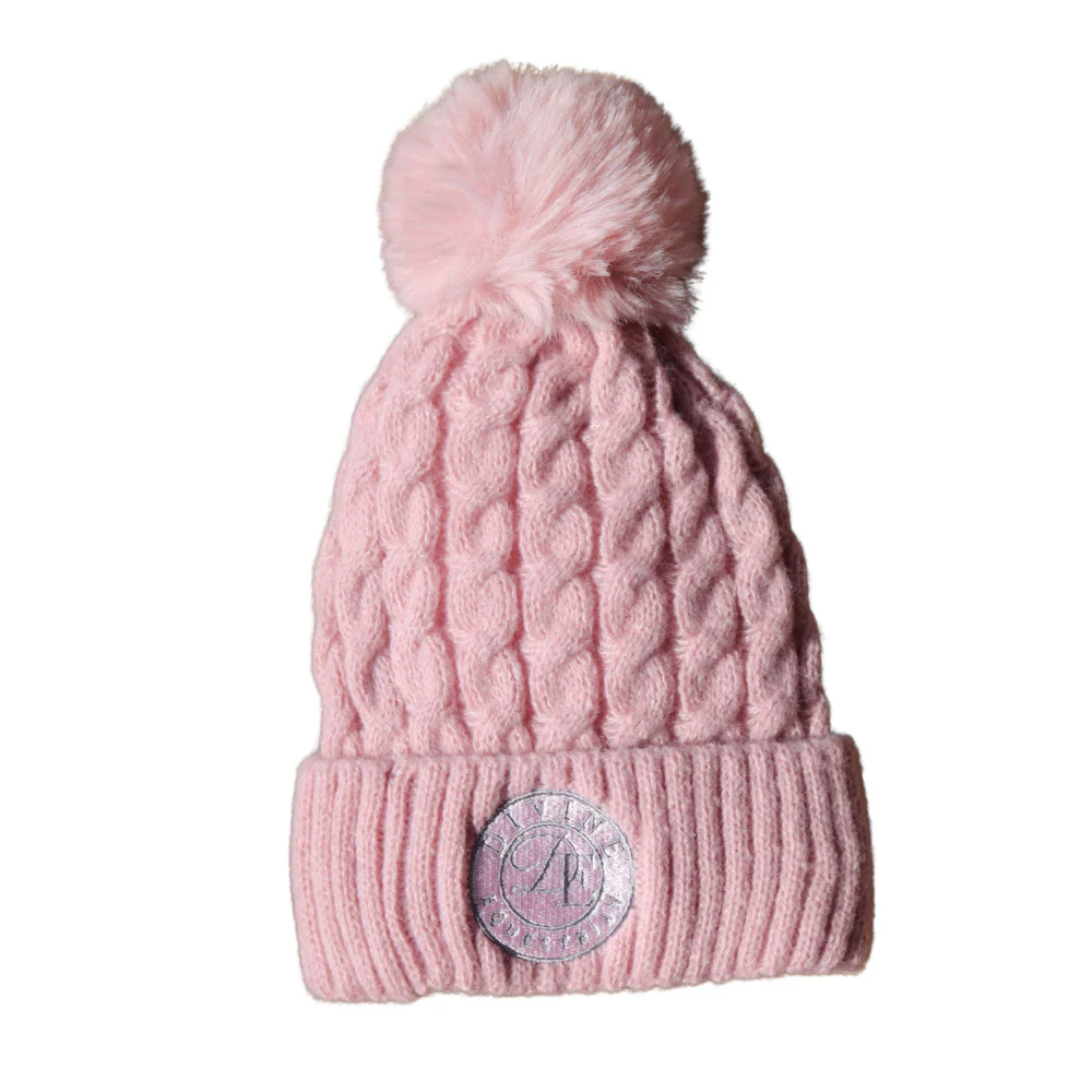 Website Photo of Pink Branded Winter Beanie