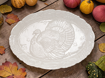 Turkey Platter 17" x 12 1/2"W