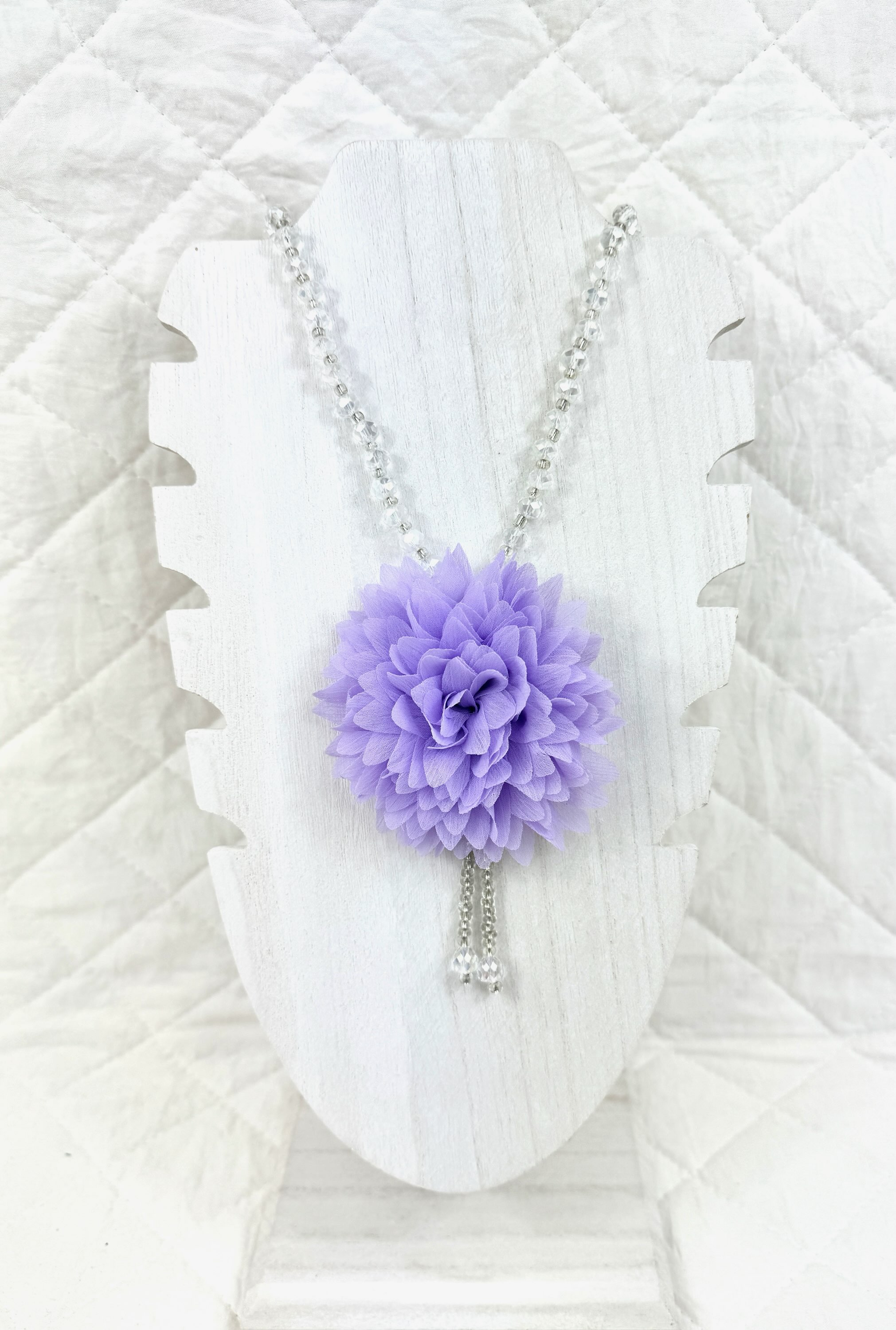 Glass Beaded Flower Necklace