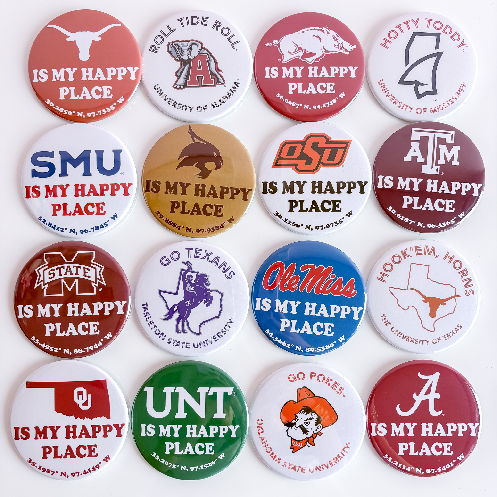 We are officially licensed for 10+ universities and offer a variety of designs perfect for gameday!