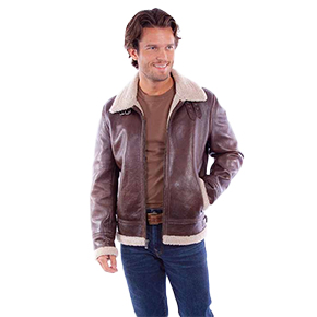 Mens Vintage Style Aviator Jacket